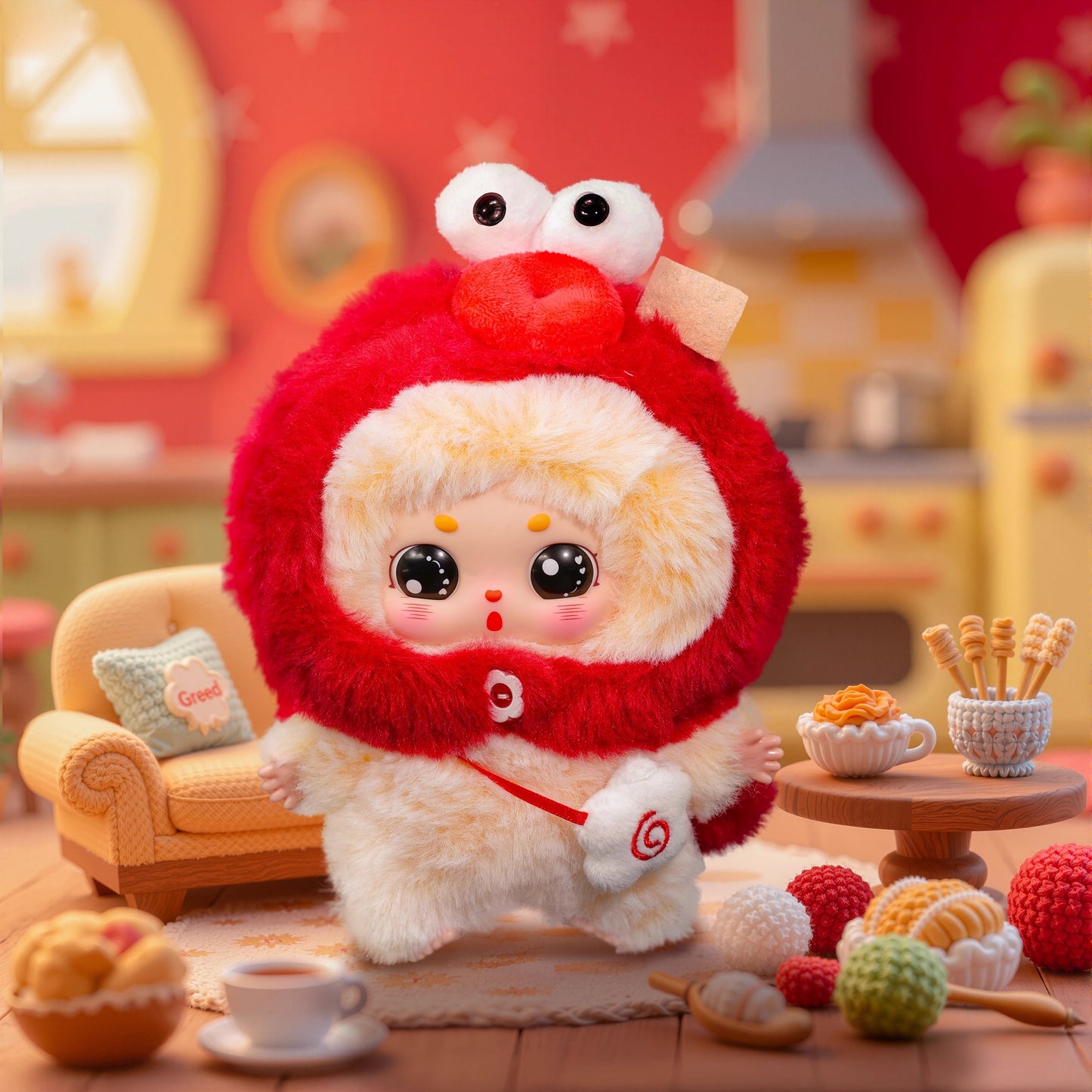 【T172】Little Chubby Bean What Should l Eat Today Series Plush Blind Box