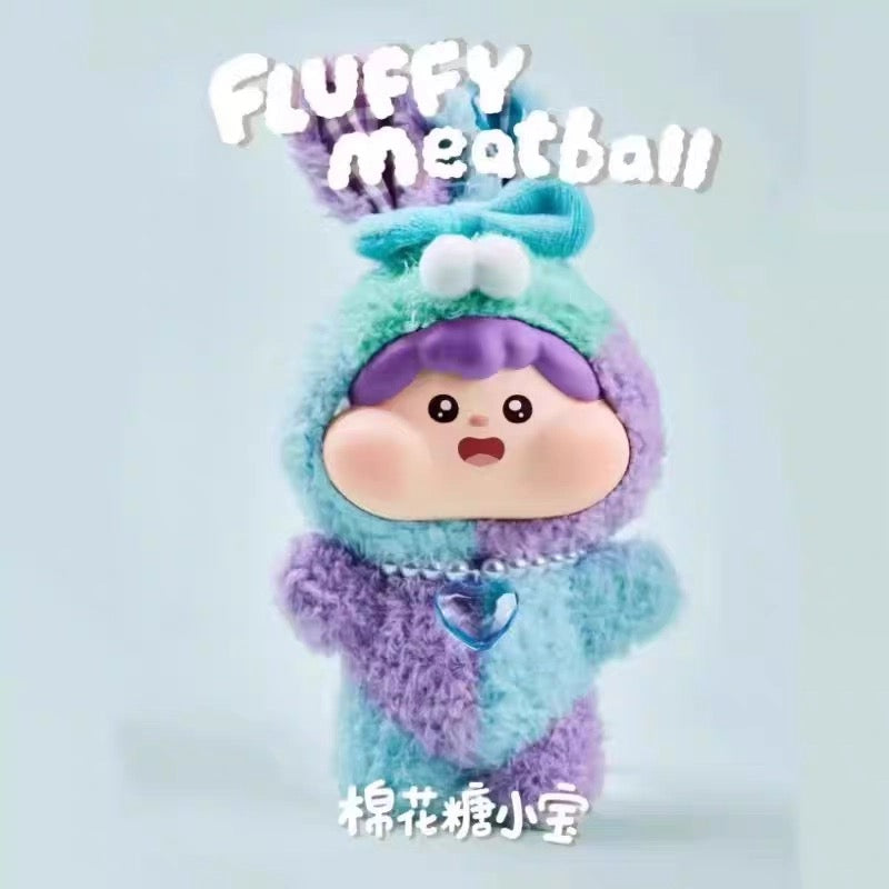 【T129】Fluffy Meatball Cotton Candy Baby  Series  Plush Dolls