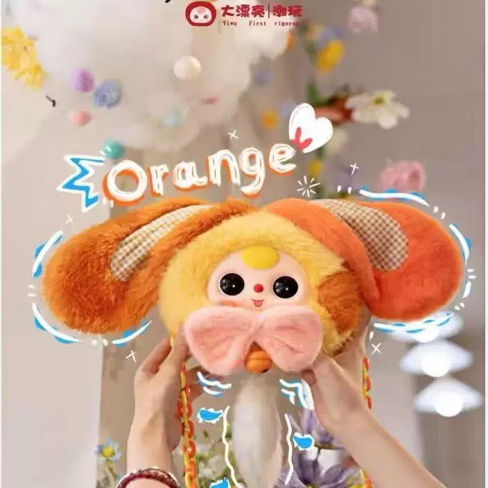 【T201】Baby Three-Lucky Rabbit Zipper Bag Plush Blind Box