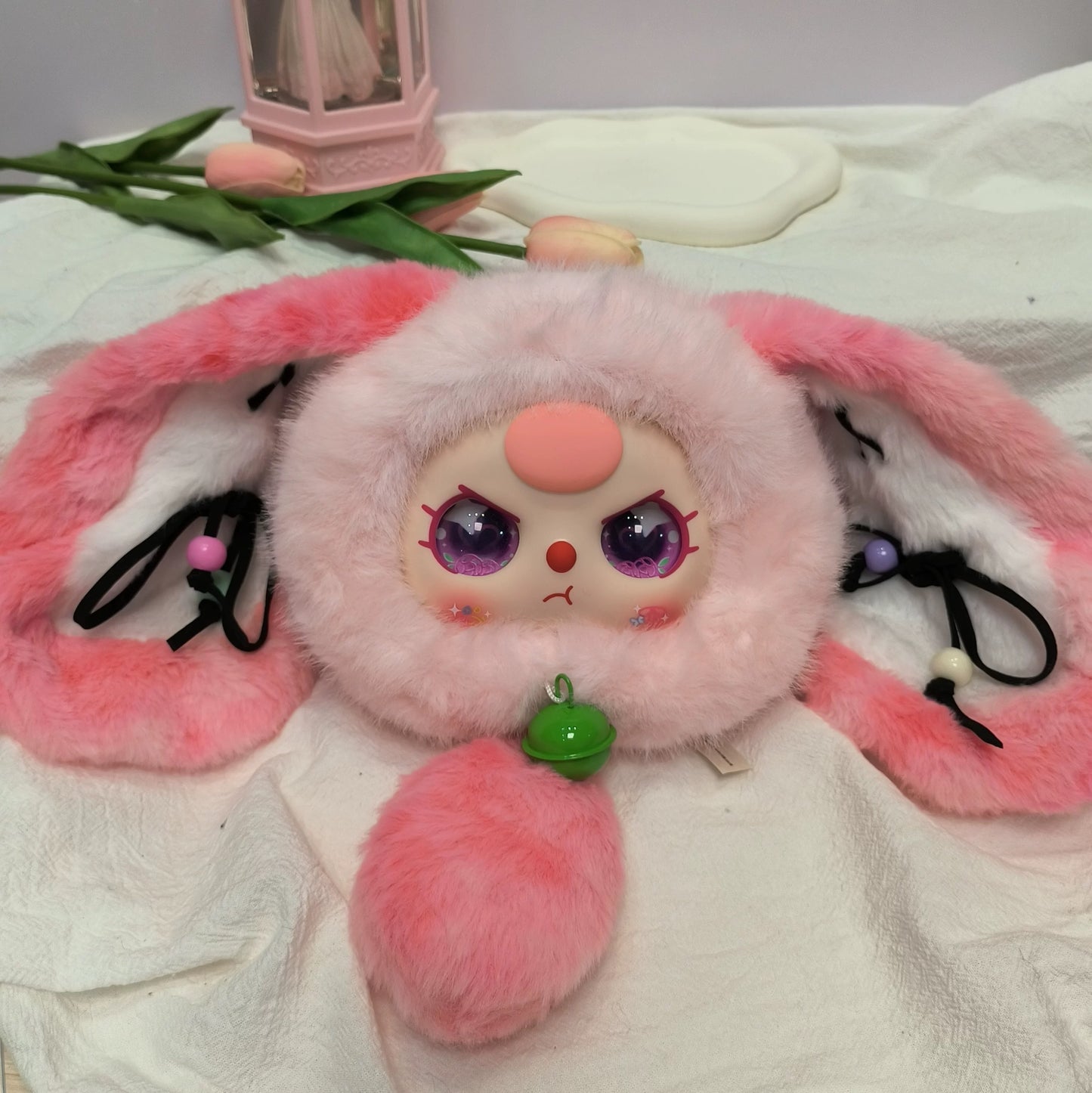 【T201】Baby Three-Lucky Rabbit Zipper Bag Plush Blind Box